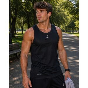 Jordan Dri-FIT Tank Top Black Jumpman Athletic Shirt Medium